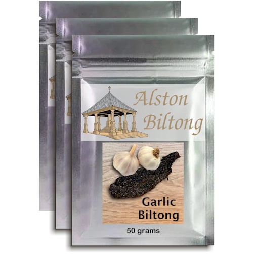 (image for) Garlic Biltong Slices - 3 x 50gram packs